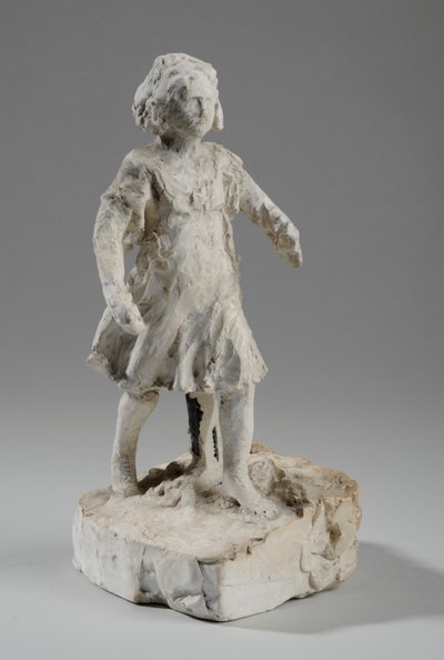 एक लड़की के चित्र के लिए Maquette चल रहा है (प्लास्टर) (440337 भी देखें) द्वारा विलियम हैमो थॉर्नक्रॉफ्ट