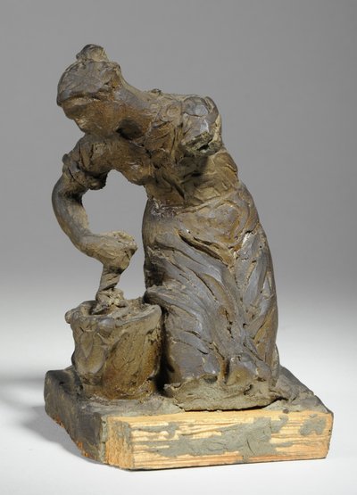 एक वॉशर-महिला (प्लास्टिसिन) के एक आंकड़े के लिए Maquette द्वारा विलियम हैमो थॉर्नक्रॉफ्ट