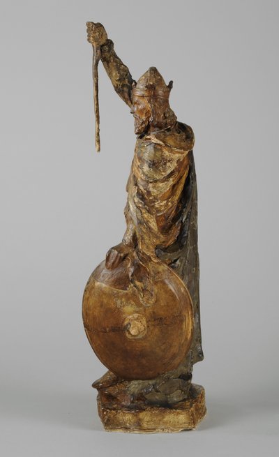 अल्फ्रेड द स्टैचू की प्रतिमा के लिए Maquette, c.1901 (चित्रित प्लास्टर) (876154-5 भी देखें) द्वारा विलियम हैमो थॉर्नक्रॉफ्ट
