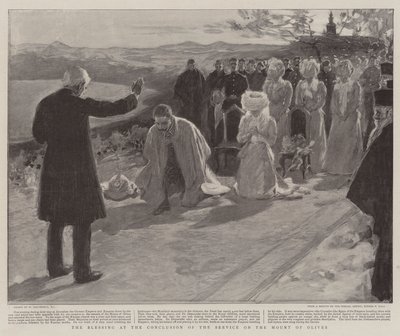 जैतून के पर्वत पर सेवा के समापन पर आशीर्वाद द्वारा William Hatherell