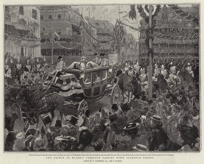 वेल्स की गाड़ी का राजकुमार लंडन स्ट्रीट से गुजर रहा है द्वारा विलियम हैथेरेल्ल