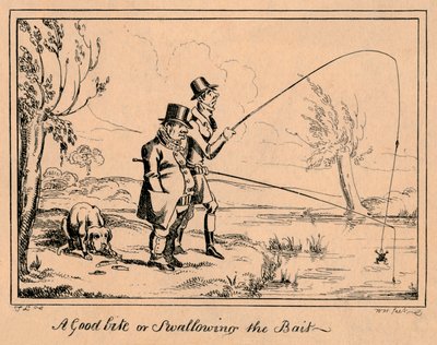 1835 में एक अच्छा काटने या निगलने वाला चारा। द्वारा विलियम हीथ