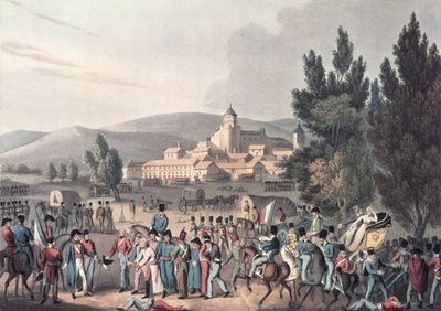 विटोरिया की लड़ाई, 1813, कैदियों को लाना, आई। क्लार्क द्वारा ए। द्वारा विलियम हीथ