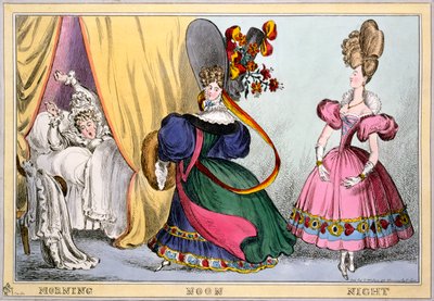 मॉर्निंग नून नाइट, c.1828 (हाथ से सजी रंग की) द्वारा विलियम हीथ