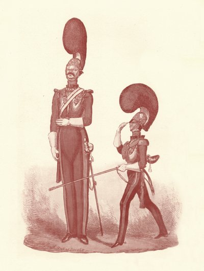 द मैन एंड ऑफिसर के बीच अंतर दिखाते हुए, 1830-1840, 1909 द्वारा विलियम हीथ