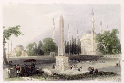 जीके रिचर्डसन, c.1850 (एक्वाटिंट) द्वारा उकेरे गए एटमीडान या हिप्पोड्रोम, इस्तांबुल में एक मिस्र के ओबिलिस्क द्वारा विलियम हेनरी बार्टलेट