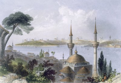स्कूटरी से कॉन्स्टेंटिनोपल का सामान्य दृश्य, c1850। द्वारा विलियम हेनरी बार्टलेट