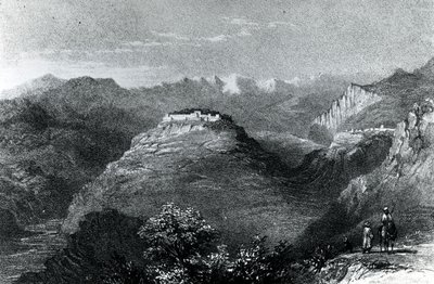 लेडी हेस्टर स्टैनहोप का निवास जोबन, माउंट लेबनान, 1845 में द्वारा विलियम हेनरी बार्टलेट
