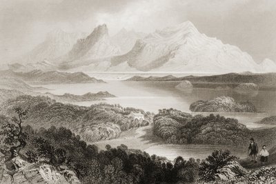 जॉर्ज पुण्य, 1860 के दशक के &39;दृश्यों और प्राचीन वस्तुओं&39; से लेक गैरमिन, कोनीमारा, काउंटी गॉलवे द्वारा विलियम हेनरी बार्टलेट