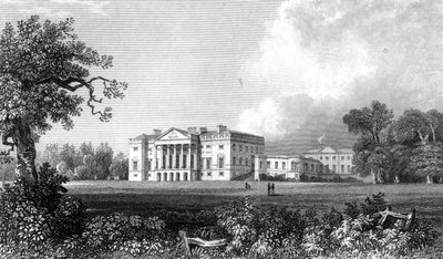 थोरंडन हॉल, एसेक्स, हेनरी एडलैंड द्वारा उत्कीर्ण, 1831 द्वारा विलियम हेनरी बार्टलेट
