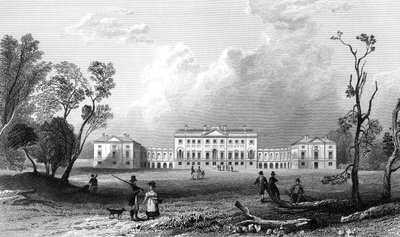 थोरंडन हॉल, एसेक्स, हेनरी एडलैंड द्वारा उत्कीर्ण, 1832 द्वारा विलियम हेनरी बार्टलेट