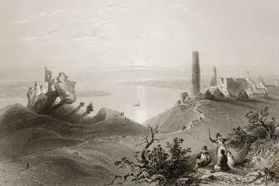 जॉर्ज पुण्य, 1860 के दशक में &39;क्लोअमेकानोइस के सेवेन चर्च&39;, काउंटी ऑफली, आयरलैंड के दृश्य और आयरलैंड के दृश्य और प्राचीन वस्तुएँ द्वारा विलियम हेनरी बार्टलेट