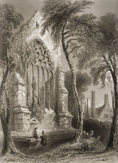 जॉर्ज पुण्य, 1860 के दशक के &39;दृश्यों और प्राचीन वस्तुओं&39; से Youghal Abbey, काउंटी कॉर्क, आयरलैंड द्वारा विलियम हेनरी बार्टलेट