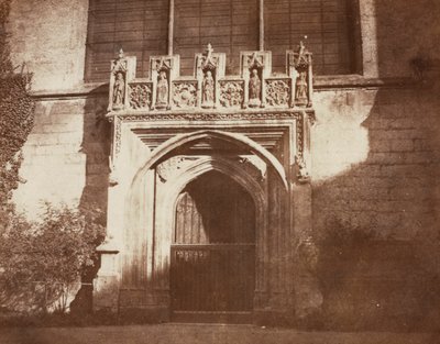 प्राचीन द्वार, मैग्डलेन कॉलेज, ऑक्सफोर्ड, 1843। द्वारा विलियम हेनरी फॉक्स टैलबोट