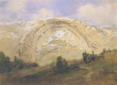 फोल्डेड स्ट्रेटा, ए ग्रेट जियोलॉजिकल आर्क, कोलोराडो, 1874। द्वारा विलियम हेनरी होम्स