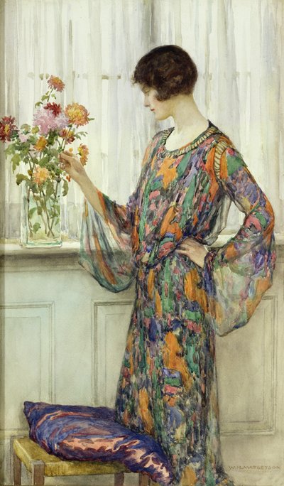 फूलों की व्यवस्था करना द्वारा William Henry Margetson