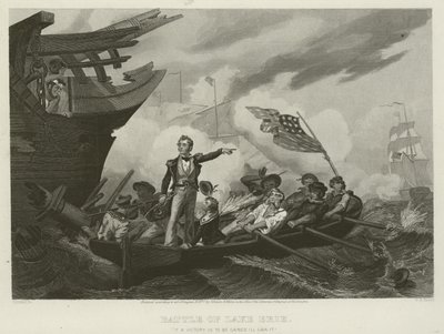 लेक एरी की लड़ाई, 1813 द्वारा William Henry Powell