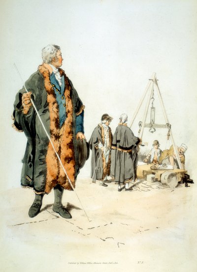 आधिकारिक पोशाक में लंदन वार्डमोट इनक्वेस्ट के सदस्य, 1808 द्वारा विलियम हेनरी Pyne