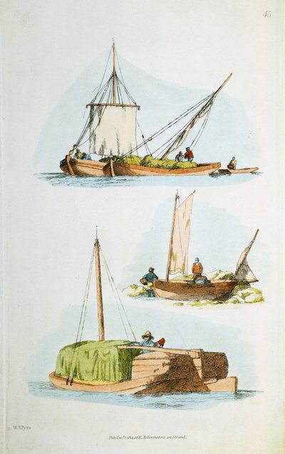 पारंपरिक नॉरफ़ॉक नावें, 1814 द्वारा विलियम हेनरी Pyne