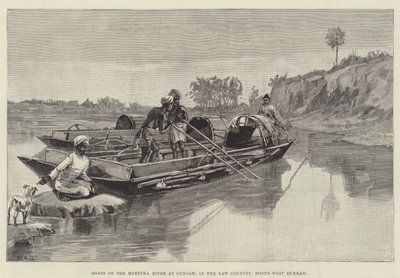 नॉर्थ-वेस्ट बर्मा, यॉ देश में, गुनगाव में मइठा नदी पर नावें द्वारा William Heysham Overend