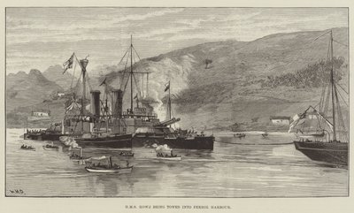 HMS Howe को फेरोल हार्बर में तैयार किया जा रहा है द्वारा William Heysham Overend