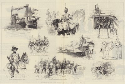 द इलस्ट्रेटेड नेवल एंड मिलिटरी मैगज़ीन, 1 जुलाई 1884 से रेखाचित्र द्वारा William Heysham Overend