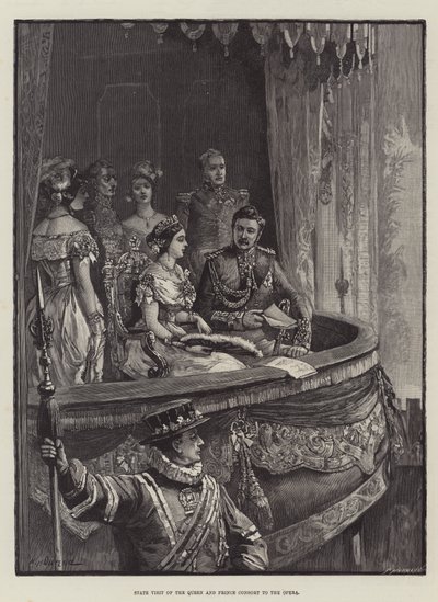 ओपेरा में रानी और राजकुमार की राज्य यात्रा द्वारा William Heysham Overend