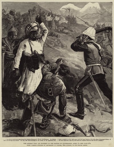 अफगान युद्ध, फतेहाबाद की लड़ाई में एक हादसा, 2 अप्रैल द्वारा William Heysham Overend