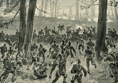 स्पिंगावी खोटल पर अंतिम हमला, 1901। द्वारा विलियम हेशम ओवरेंड