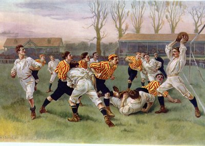 फुटबॉल मैच, 1890 द्वारा विलियम हेशम ओवरेंड