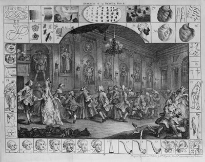ब्यूटी, प्लेट II, 1753 का विश्लेषण द्वारा विलियम होगार्थ