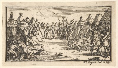 1725 के बाद, लेग जॉन बेवर, रोमन सैन्य दंड, 1725 को तोड़कर। द्वारा विलियम होगार्थ