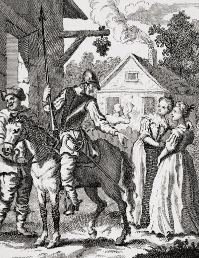 डॉन क्विक्सोटे और सांचो पांजा एक इन में, 1798 प्रकाशित द्वारा विलियम होगार्थ