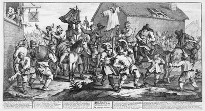 ह्युदिब्रस का सामना, सैम्युअल बटलर, 1726 के &39;हडिब्रस&39; से, स्कीमिंग्टन से हुआ द्वारा विलियम होगार्थ