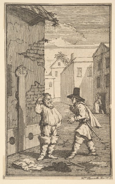हुडूब्रास और राल्फो विवादित सत्रह लघु चित्रण सैमुअल बटलर के लिए ..., 1721-26। द्वारा विलियम होगार्थ