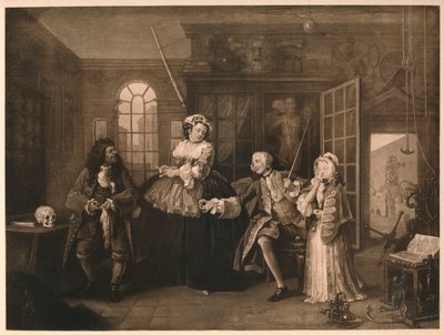 विवाह ए-ला-मोड: 3. निरीक्षण, c1743 द्वारा विलियम होगार्थ