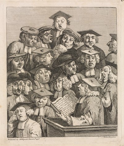 एक व्याख्यान में विद्वान, 1736-1737। द्वारा विलियम होगार्थ