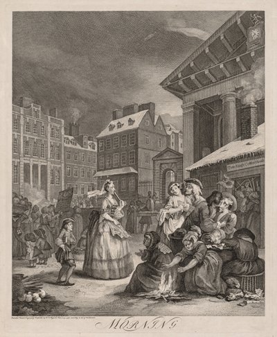 द फोर टाइम्स ऑफ डे, 1738। द्वारा विलियम होगार्थ