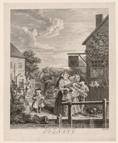 द फोर टाइम्स ऑफ डे: इवनिंग, 1738। द्वारा विलियम होगार्थ