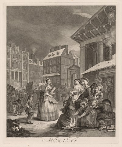 द फोर टाइम्स ऑफ डे: मॉर्निंग, 1738। द्वारा विलियम होगार्थ