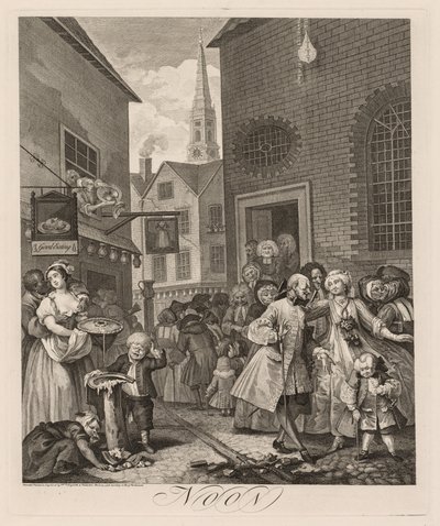 द फोर टाइम्स ऑफ डे: दोपहर, 1738। द्वारा विलियम होगार्थ