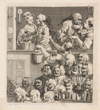 द लाफिंग ऑडियंस, 1733। द्वारा विलियम होगार्थ