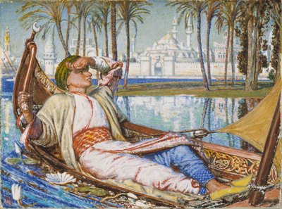 'द गोल्डन प्राइम ऑफ़ गुड हारून अलरास्किड', 1866 ने 1891 में फिर से काम किया। कलाकार: विलियम होल्मन हंट, विलियम होल्मन हंट। द्वारा विलियम होल्मन हंट