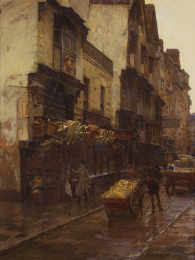 विल्स टोबैको फर्म का पालना, मैरी-ले-पोर्ट स्ट्रीट, ब्रिस्टल, c.1902 (कैनवास पर तेल) द्वारा विलियम होल्ट येट्स टिटकॉम