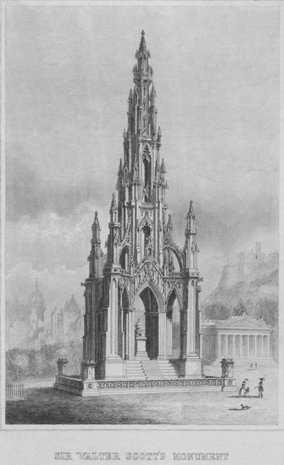 सर वाल्टर स्कॉट्स स्मारक, c1849-1853। द्वारा विलियम होम लिज़र