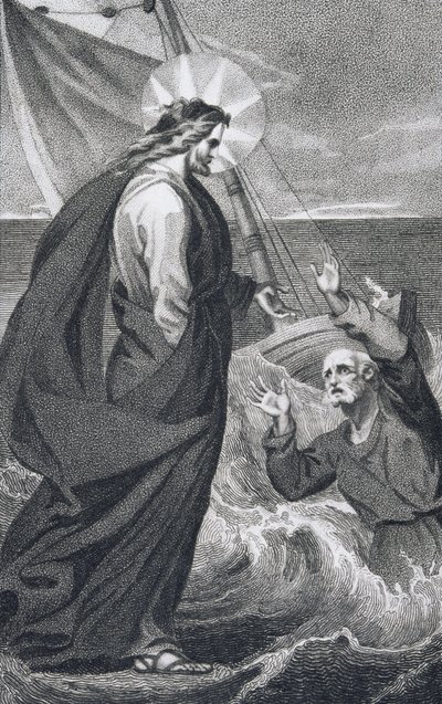 बी। क्रॉस्बी, 1808 द्वारा प्रकाशित रेवरेंड जे मिलनर द्वारा &39;द हिस्ट्री एंड लाइफ ऑफ आवर धन्य प्रभु और उद्धारकर्ता ईसा मसीह&39; से, मसीह ने पीटर की पुनरावृत्ति की। द्वारा विलियम हॉपवुड