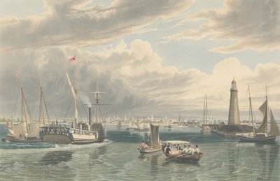 लेक एरी से बफ़ेलो, 1836 में प्रकाशित हुआ। द्वारा विलियम जेम्स बेनेट