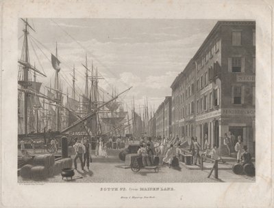 मेडेन लेन से दक्षिण सेंट, 1834। द्वारा विलियम जेम्स बेनेट
