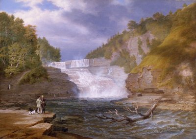 ट्रेंटन हाई फॉल्स, 1835 (लकड़ी के पैनल पर तेल) द्वारा विलियम जेम्स बेनेट