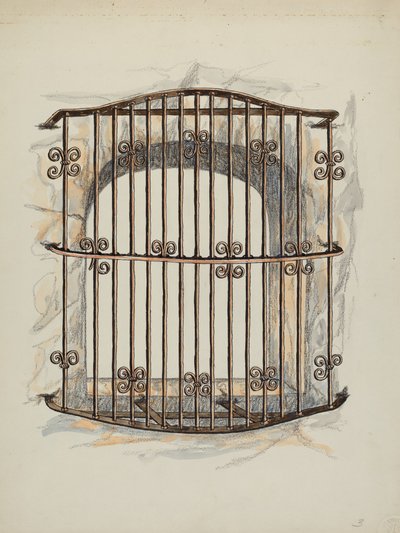 विंडो ए रिस्टोरेशन पर आयरन ग्रिल, c. 1941. द्वारा विलियम कीकहोफेल